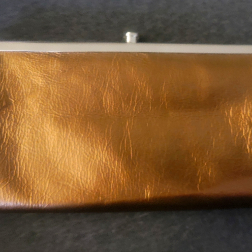 Hobo International Brand New Lauren Clutch Metallic Shimmer Leather